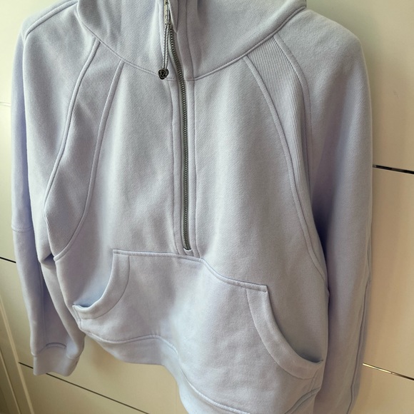 Lululemon Scuba Oversized Half Zip Blissful Blue (Pastel Blue/Lavender) XS/S - Picture 4 of 11